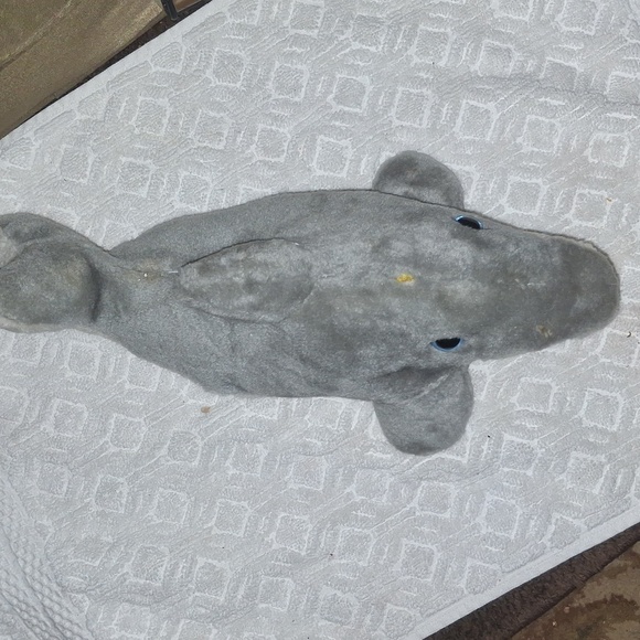 Cozy Gray Plush Fish Toy - Picture 1 of 3